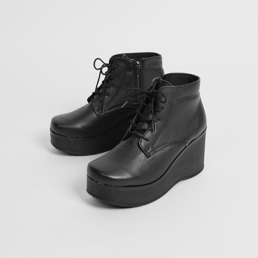 Toona platform combat boots (1color) thumb1