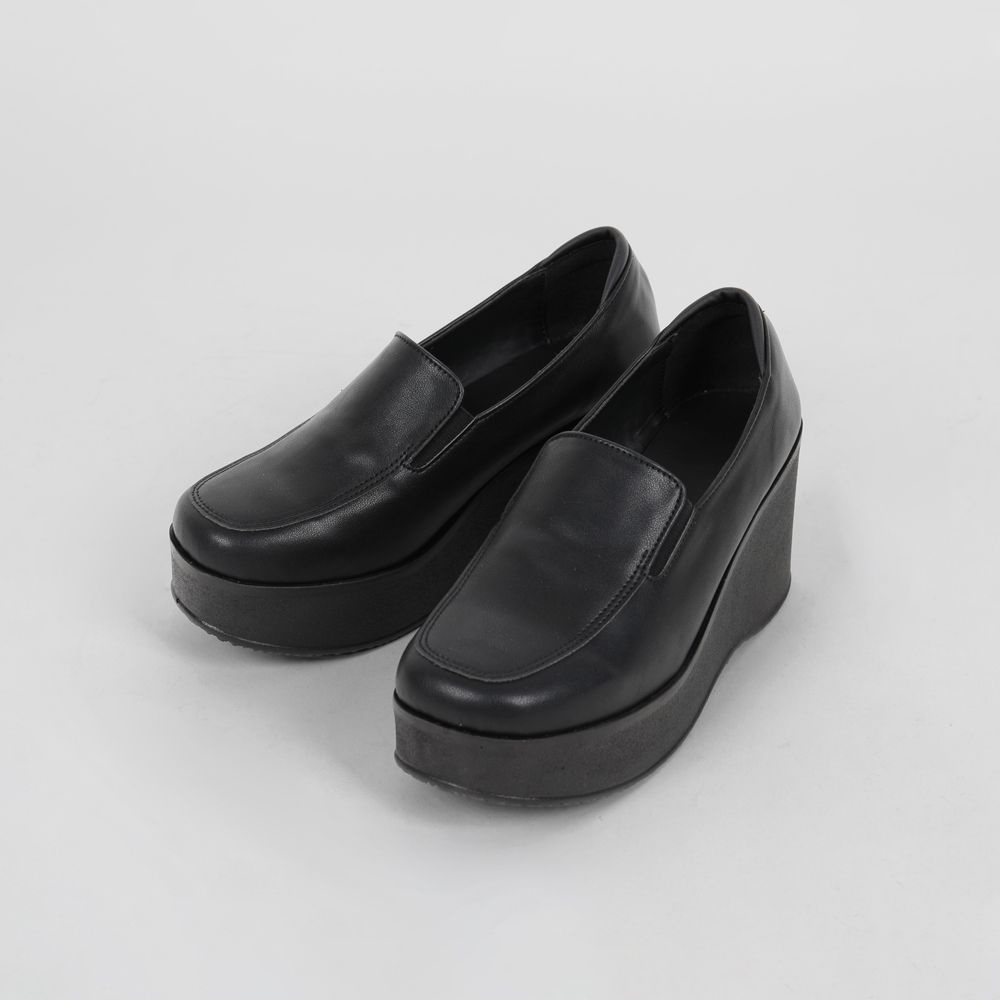 Simple platform loafers (1color) thumb1