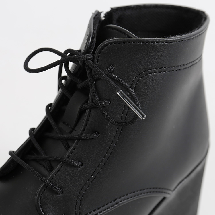 Toona platform combat boots (1color) thumb9